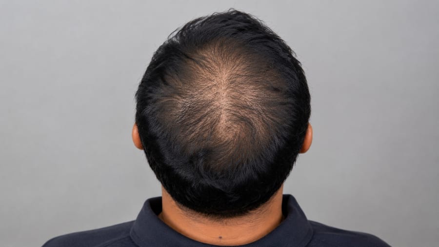 Patient Case crown thinning before clinical hair fall treatment